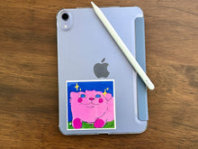 Load image into Gallery viewer, Pink cat sticker on a iPad mini