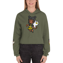 Load image into Gallery viewer, Bee Girl Crop Hoodie Sweatshirt
