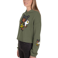 Load image into Gallery viewer, Bee Girl Crop Hoodie Sweatshirt