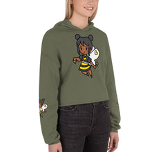 Load image into Gallery viewer, Bee Girl Crop Hoodie Sweatshirt