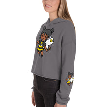 Load image into Gallery viewer, Bee Girl Crop Hoodie Sweatshirt