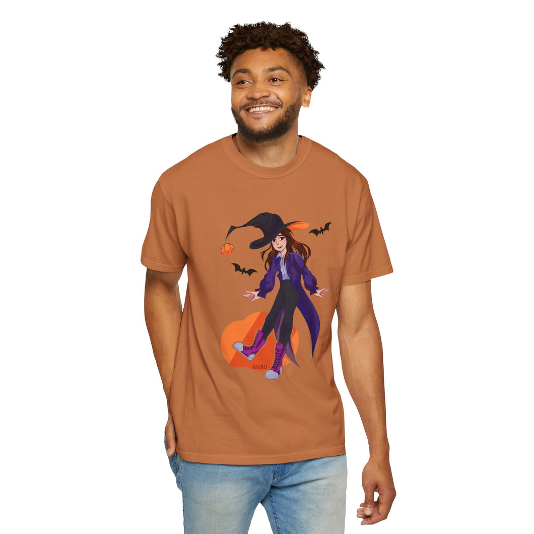 Whimsical Halloween Witch Unisex T-shirt - Spooky Season Tee