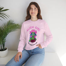 Load image into Gallery viewer, Alien Girl Just Wanna Have Fun Unisex Heavy Blend™ Crewneck Sweatshirt