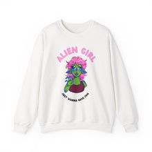 Load image into Gallery viewer, Alien Girl Just Wanna Have Fun Unisex Heavy Blend™ Crewneck Sweatshirt