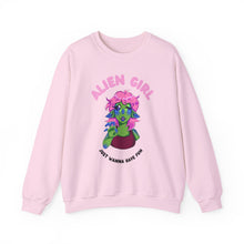 Load image into Gallery viewer, Alien Girl Just Wanna Have Fun Unisex Heavy Blend™ Crewneck Sweatshirt