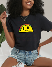 Load image into Gallery viewer, Cheerful Taco Graphic T-Shirt | Fun Unisex Tee, Foodie Gift, Casual Wear, Summer Tees, Birthday Present