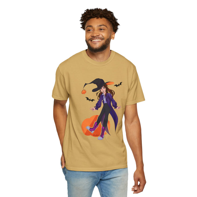 Whimsical Halloween Witch Unisex T-shirt - Spooky Season Tee