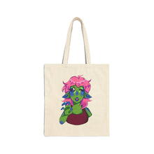 Load image into Gallery viewer, Alien Girl Halloween Tote Bag, Cute UFO Extraterrestrial Space Creature Trick or Treat Carryall, Galaxy Costume Party Purse, Sci-Fi Invasion