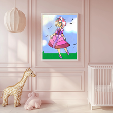 Load image into Gallery viewer, Princess Maybelline 5x5 print whimsical girl&#39;s room fairytale home decor