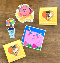 Load image into Gallery viewer, Fly High Superstar Sticker | Soar with the Stars Video Game, Sticker, Cute Pink, Funny Gamers Encouragement Water Bottle Decoration