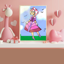 Load image into Gallery viewer, Princess Maybelline 5x5 canvas wall art enchanting fairytale style artwork