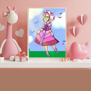 Princess Maybelline 5x5 canvas wall art enchanting fairytale style artwork