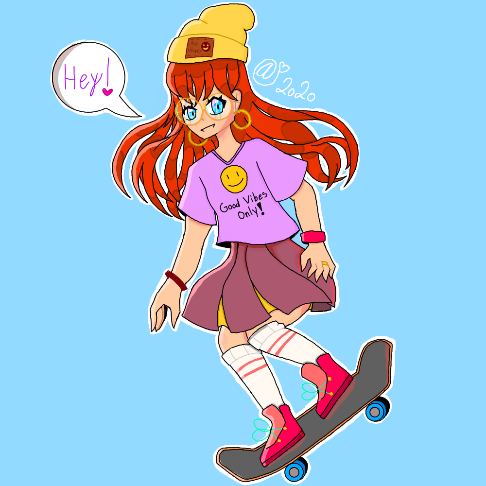 Sk8tr Grl Art Print