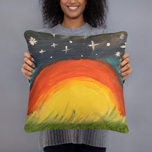 Load image into Gallery viewer, Rainbow At Sunset Pillow